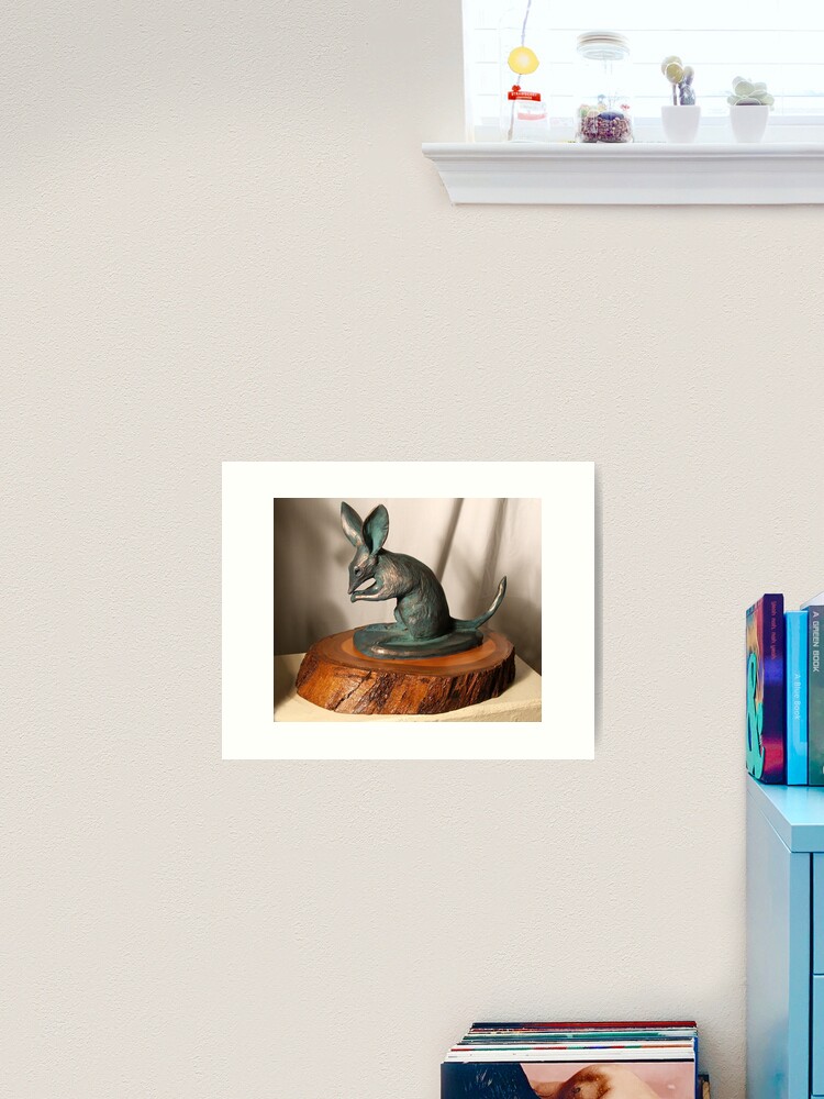 Thumbnail 1 of 3, Art Print, Bilby - sculpture by Avril Thomas - South Australian Artist designed and sold by AvrilThomasart.