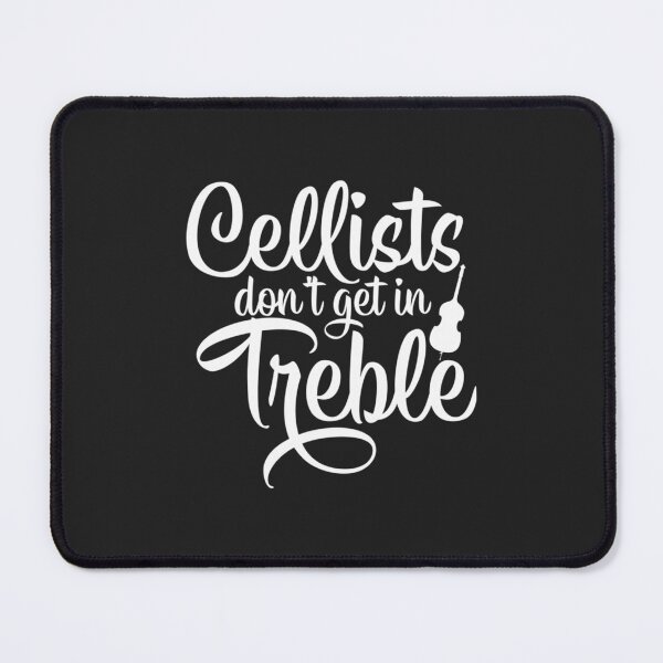 Item preview, Cellists Dont Get In Treble Funny Music Musical Pun Cello Humor Racerback Tank Top designed and sold by NanThanRCS.