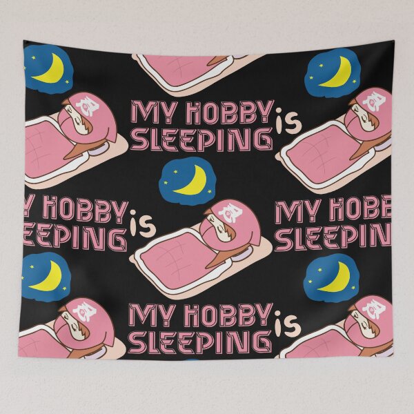 Item preview, Sleeping is my hobby, Funny sayings, Cute design designed and sold by Meta-Prints.