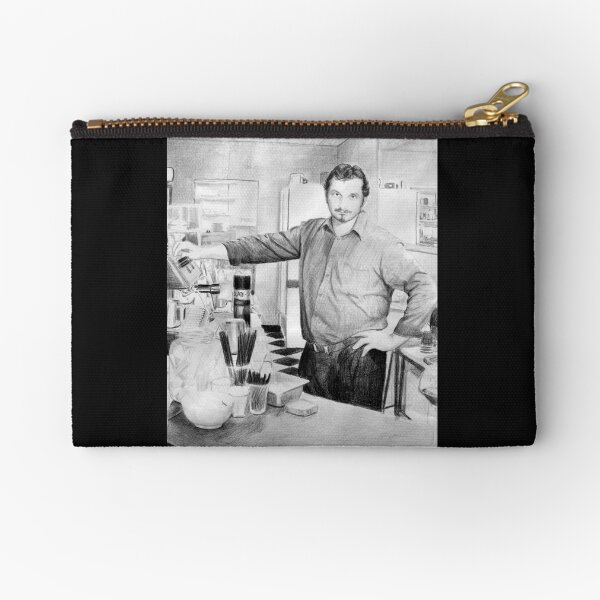 Barista - Drawing by Avril Thomas - South Australian Artist Zipper Pouch