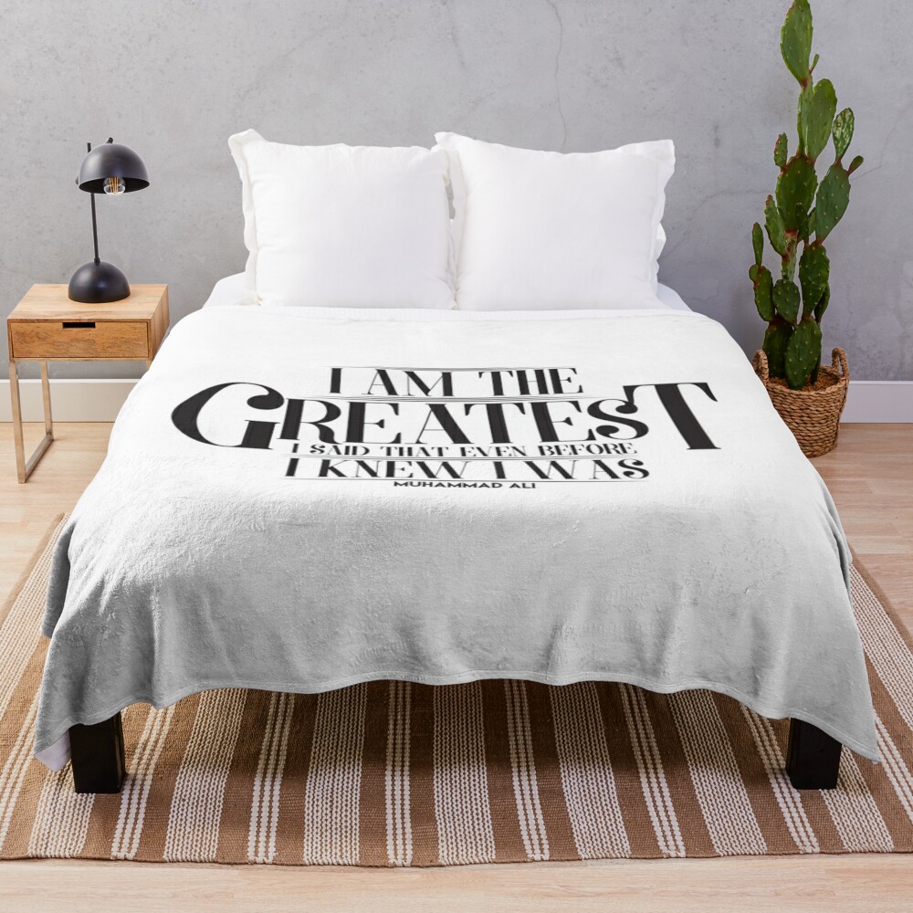 Discount Sales Outlet The Gratest Muhammad Ali Quote Throw Blanket Bl-ETSKXKWP