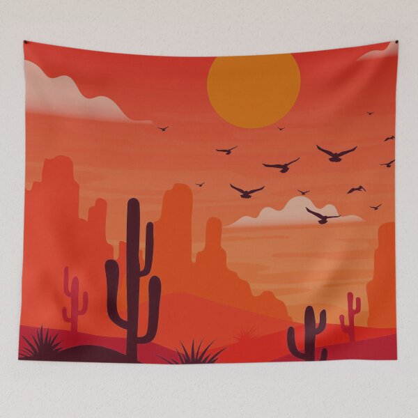 Item preview, Desert Landscape Art Red designed and sold by Tshirtstory.