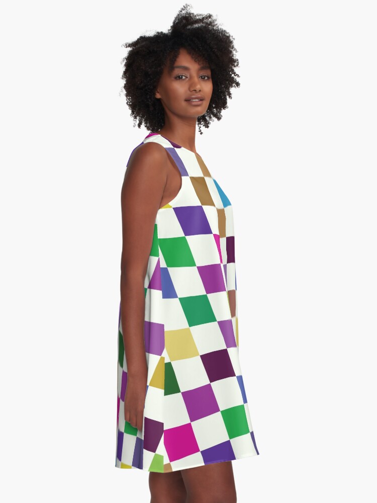 80s 2025 checkered dress