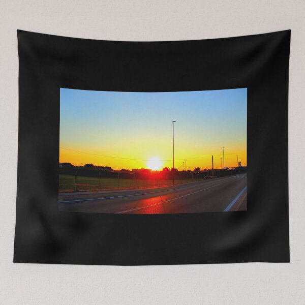 Item preview, Scenery from Porto Recanati (Scossicci) with sun, atmosphere, sky, meadows and road designed and sold by Kristina Drozd.