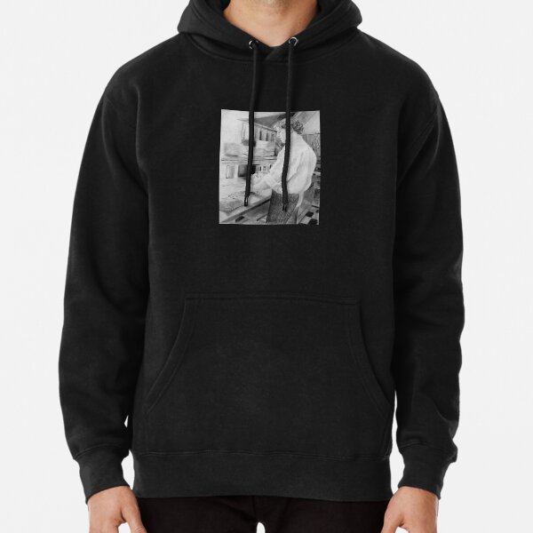 Chef - drawing charcoal by Avril Thomas Pullover Hoodie