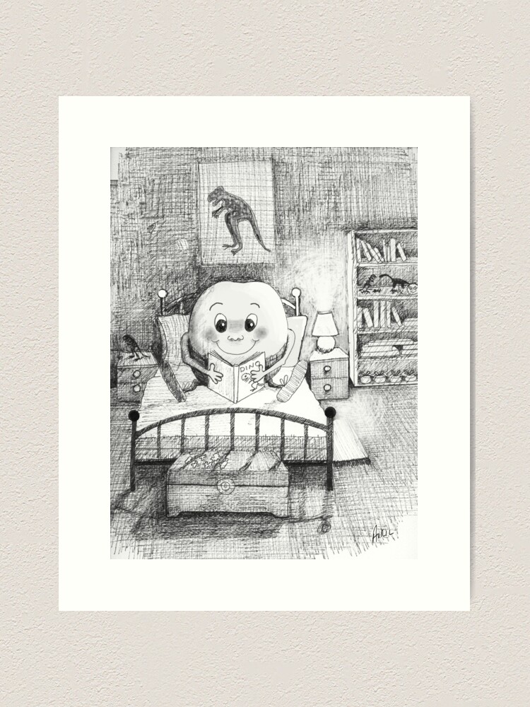 Thumbnail 2 of 3, Art Print, Mr Potato Head - Drawing by Avril Thomas designed and sold by AvrilThomasart.