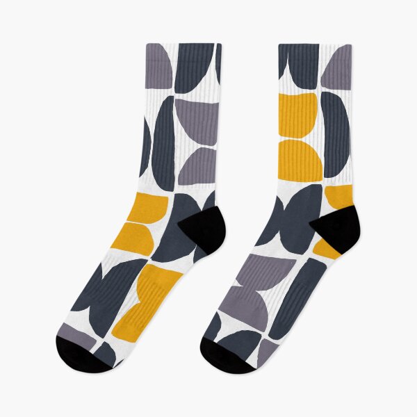 Artikelvorschau, Retro abstraktes minimalistisches geometrisches Muster in Grau und Gelb entworfen und verkauft von Deutschic.