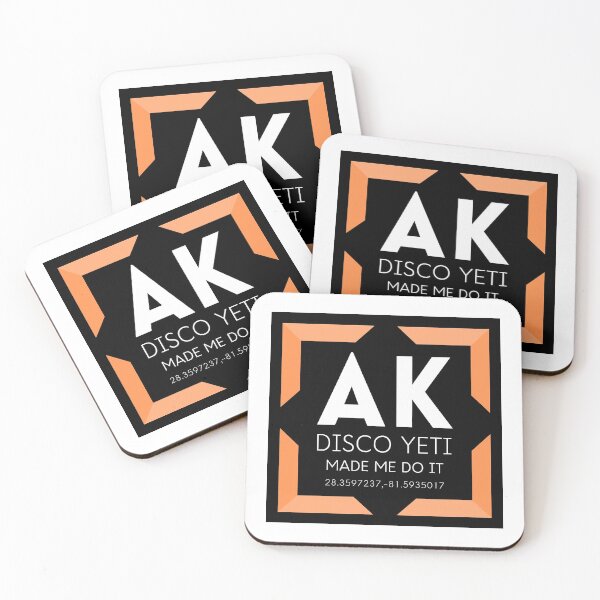 Item preview, AK Disco Yeti Made Me Do It- Orange  corners Poster designed and sold by WinifredFarah.