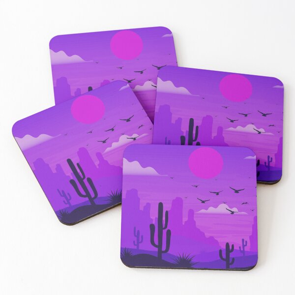 Item preview, Desert Landscape Art Purple pink designed and sold by Tshirtstory.