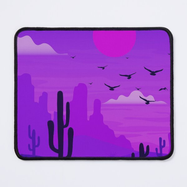 Item preview, Desert Landscape Art Purple pink designed and sold by Tshirtstory.