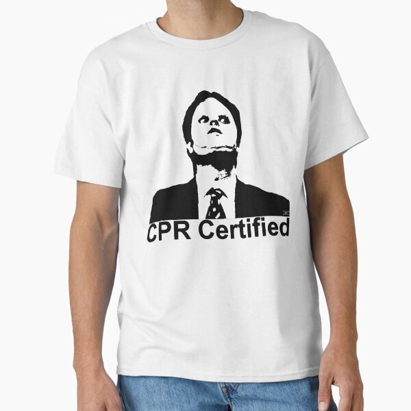 Dwight Schrute CPR Certified Sticker Classic T-Shirt