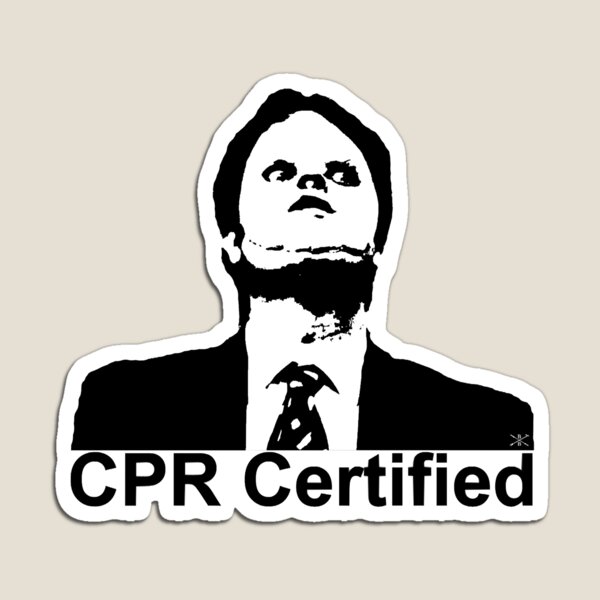 Item preview, Dwight Schrute CPR-zertifizierter Aufkleber designed and sold by WinifredFarah.