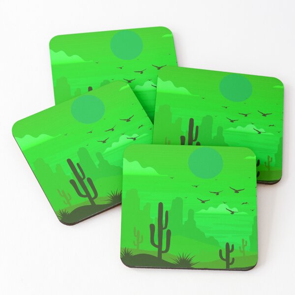 Item preview, Desert Landscape Art green  designed and sold by Tshirtstory.