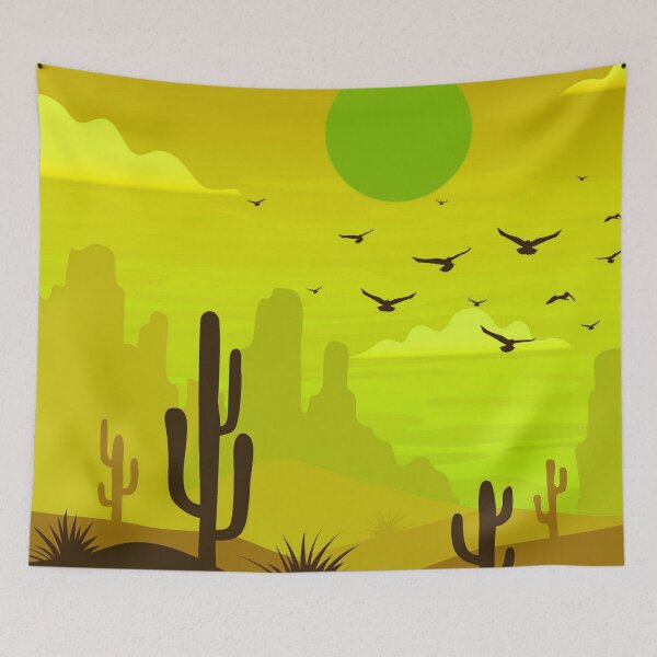 Item preview, Desert Landscape Art yellow  designed and sold by Tshirtstory.