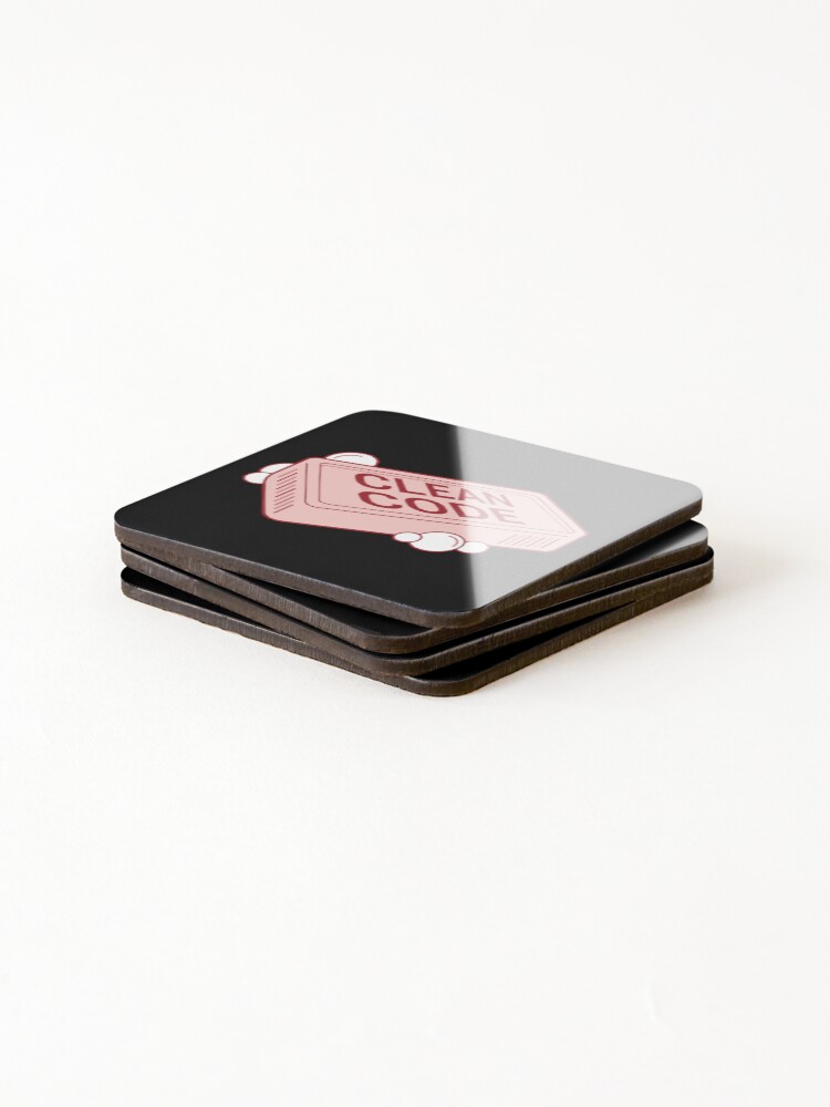 Thumbnail 4 of 5, Coasters (Set of 4), clean code Sticker designed and sold by BenatTiak.
