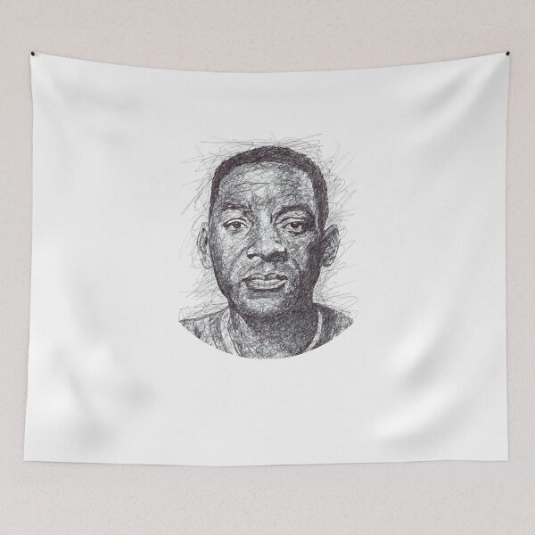 Item preview, Will Smith scribble sketch portrait designed and sold by RussellCraig1.