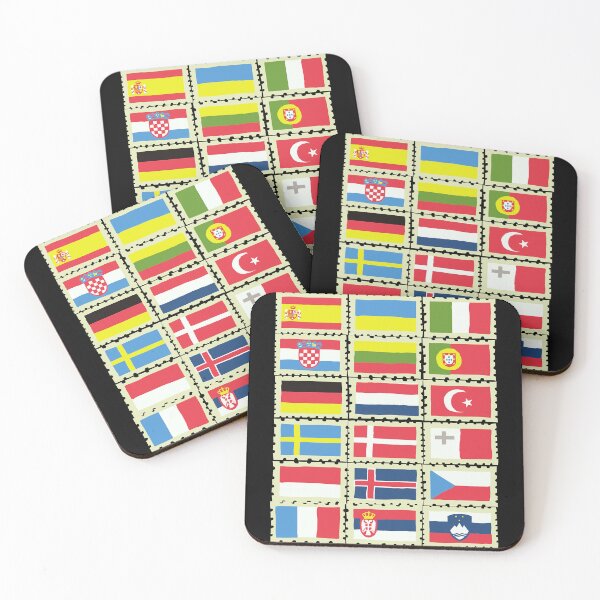 Item preview, Lets go somewhere. Flags of some countries. Stamps flag Essential designed and sold by BenatTiak.