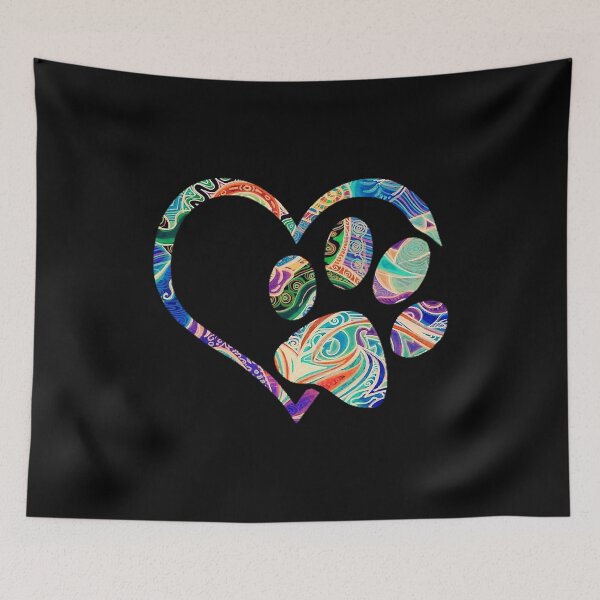 Item preview, Animal Rescue Dog Paw Print Tie Dye Rainbow Dog Love designed and sold by BernardMurray.