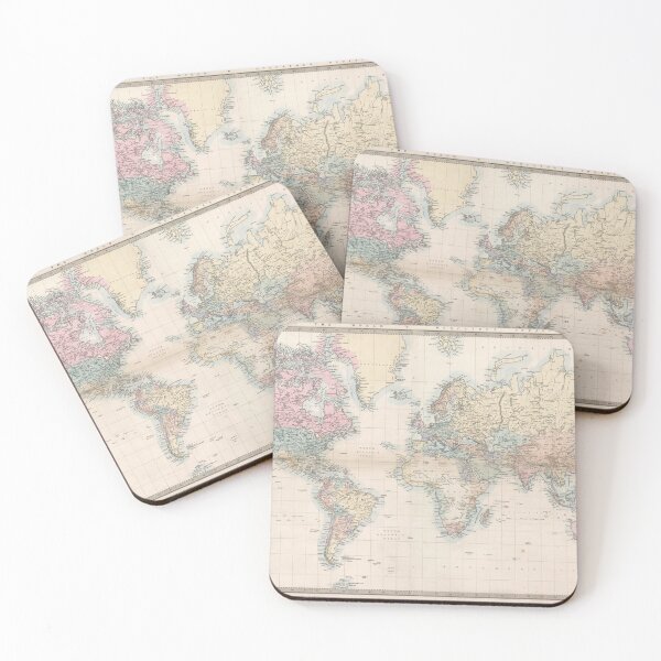 Item preview, old world map mercator 1856 designed and sold by coolshitba.