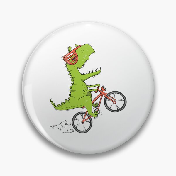Item preview, Funny Dinosaur Riding Bicycle - Cute Kids Dinosaur Deno Bike designed and sold by HugheDemeyer.