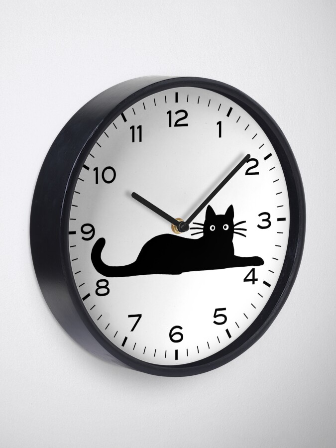 Alternate view of Black Cat Clock