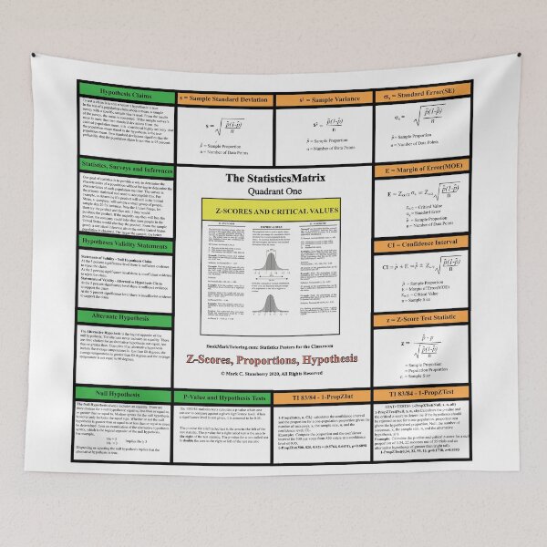 Item preview, The StatisticsMatrix: Quadrant I ...  From the EducationMatrix at Redbubble designed and sold by Mark Stansberry.