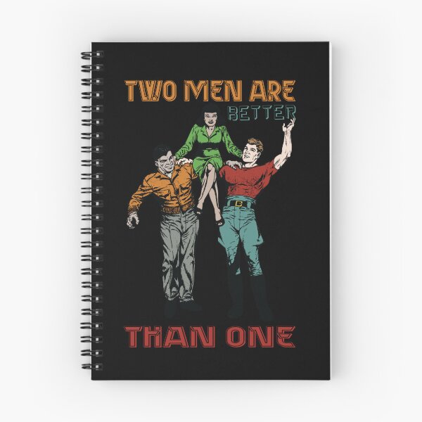 Item preview, Two men are better than one, sarcastic quotes, vintage design designed and sold by Meta-Prints.