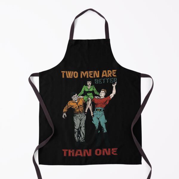 Item preview, Two men are better than one, sarcastic quotes, vintage design designed and sold by Meta-Prints.