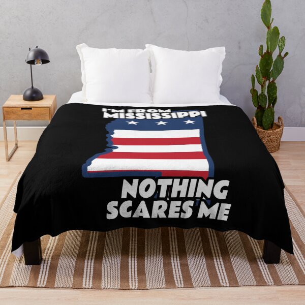 Item preview, Distressed I'm From Mississippi State MS Nothing Scares Me design designed and sold by Merchking1.