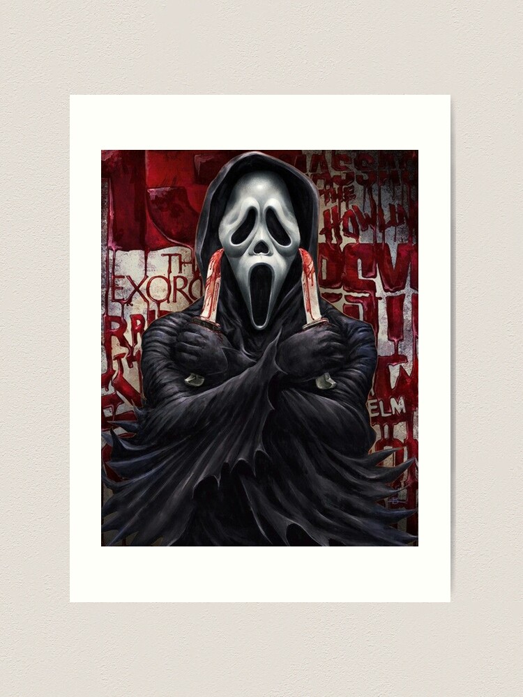 Scary Ghost Scary Ghost Face Art Board Print for Sale by anatim33