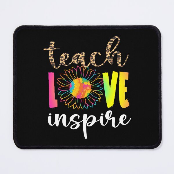Item preview, Teach Love Inspire Leopard Tie Dye Sunflower School Teacher design designed and sold by Merchking1.