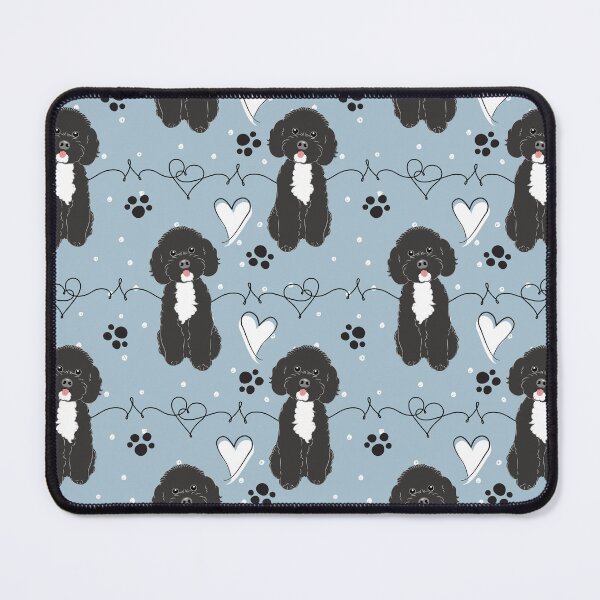 Item preview, LOVE Black White Poochon Bichon Poodle designed and sold by Lulupainting.