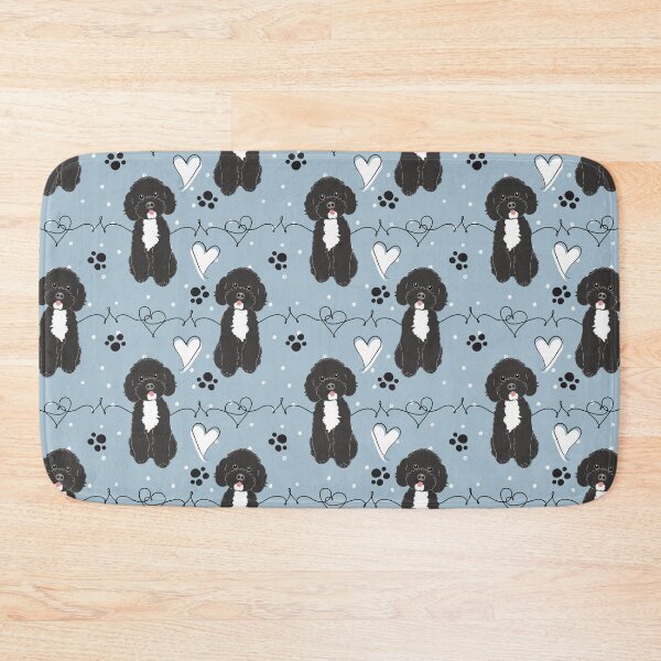 Item preview, LOVE Black White Poochon Bichon Poodle designed and sold by Lulupainting.