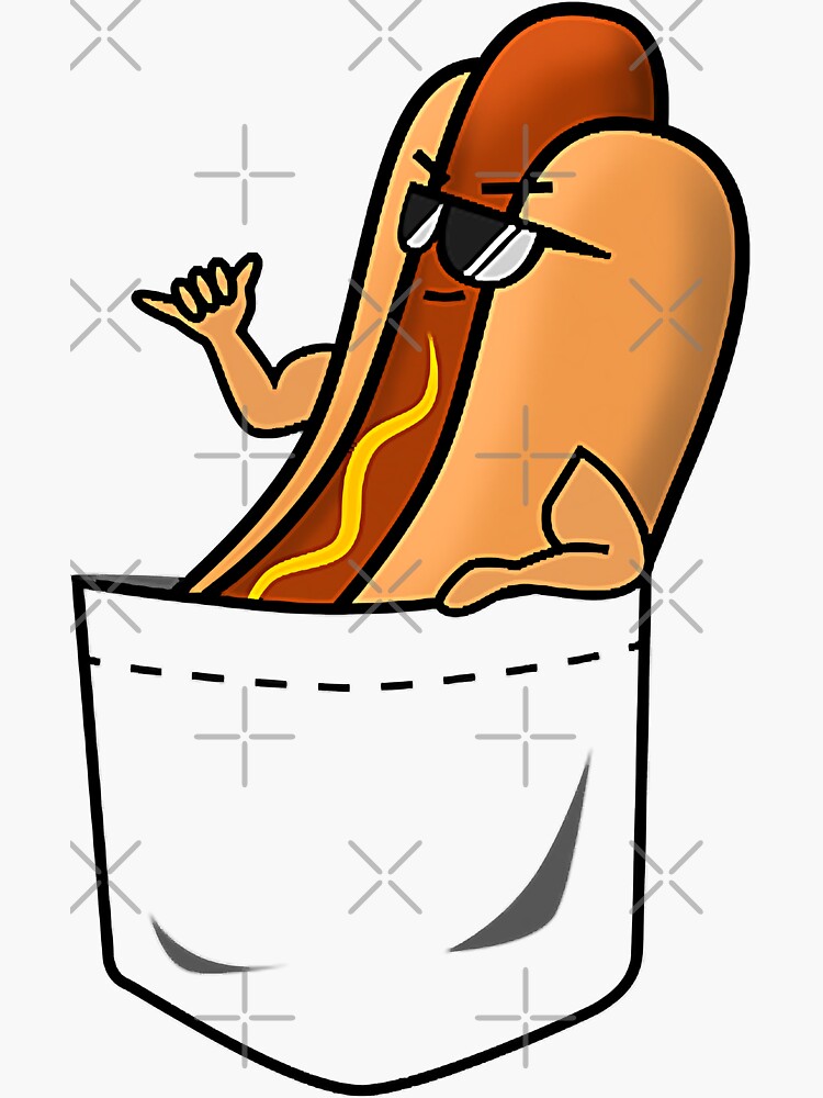 Awesome Funny Shaka Hang Loose Hotdog In A Pocket T-Shirt