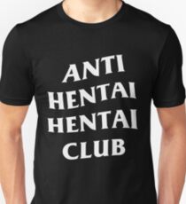 Anti Hentai Hentai Club Slim Fit T-Shirt