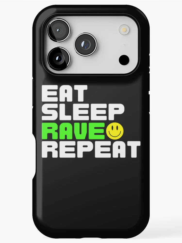 Thumbnail 1 of 4, iPhone Case, Eat Sleep Rave Repeat Raver designed and sold by ToiTanECX.