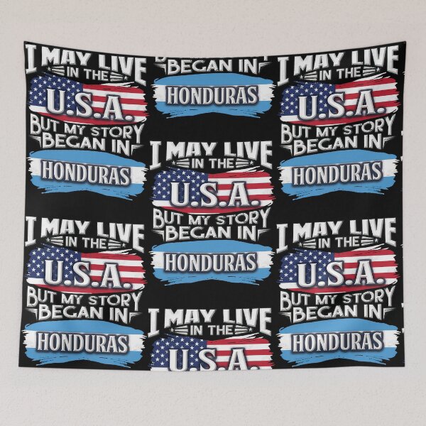 Item preview, I May Live In The USA But My Story Began In Honduras - Gift For Honduran With Honduran Flag Heritage designed and sold by JosephB2158902.
