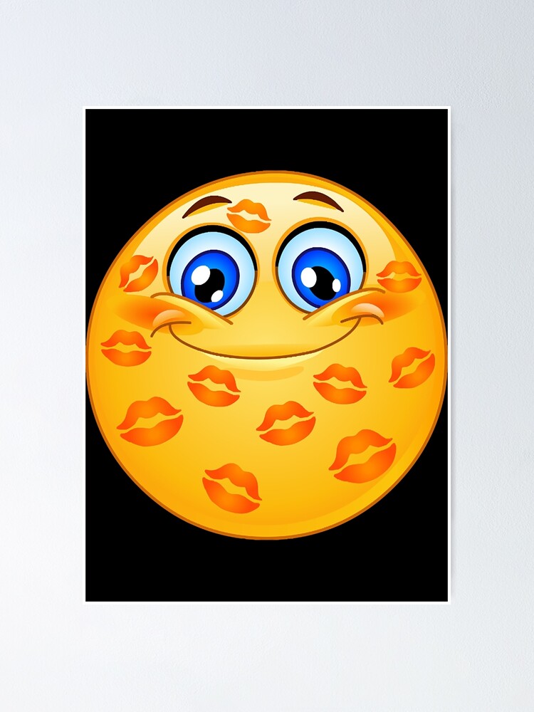 "Kissed Emoji " Poster for Sale by Bradley1399402 Redbubble