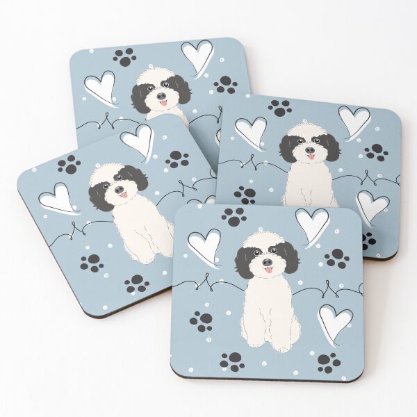 Item preview, LOVE Parti Poochon Bichon Poodle designed and sold by Lulupainting.