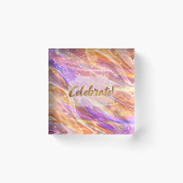 Item preview, Colorful dynamic Celebrate sentiment art designed and sold by Glimmersmith.