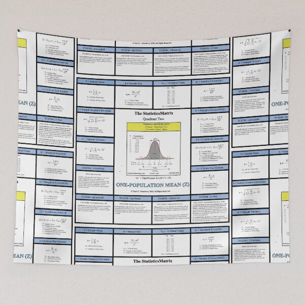 Item preview, The StatisticsMatrix: Quadrant II ...  From the EducationMatrix at Redbubble designed and sold by Mark Stansberry.