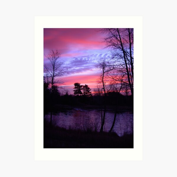Red Skies in November Art Print