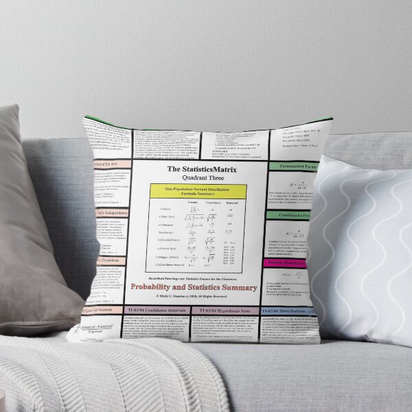 Item preview, The StatisticsMatrix: Quadrant III ...  From the EducationMatrix at Redbubble designed and sold by Mark Stansberry.