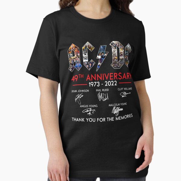 Item preview, Hi-Destee - Ácdc 49th Anniversary Signatures Tee – Thank You For The Memories Ácdc Graphic Tee designed and sold by Dianeunique.