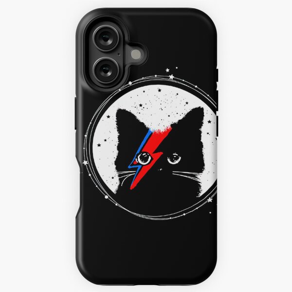 Artikel-Vorschau von Black-Cat-David-Bowie-Starry-Background-Shirt, designt und verkauft von BortzKalona.