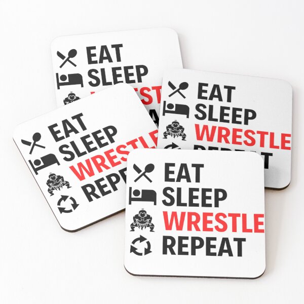 Item preview, Eat Sleep Wrestle Repeat | Funny Wrestling Sayings For Mom, Dad And Kids designed and sold by chetan786.
