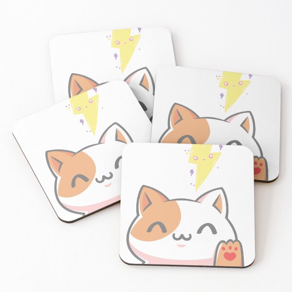 Item preview, lightning cat | neko designed and sold by Sandeaux Designs.