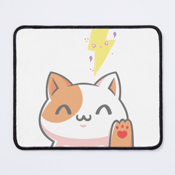 Item preview, lightning cat | neko designed and sold by Sandeaux Designs.