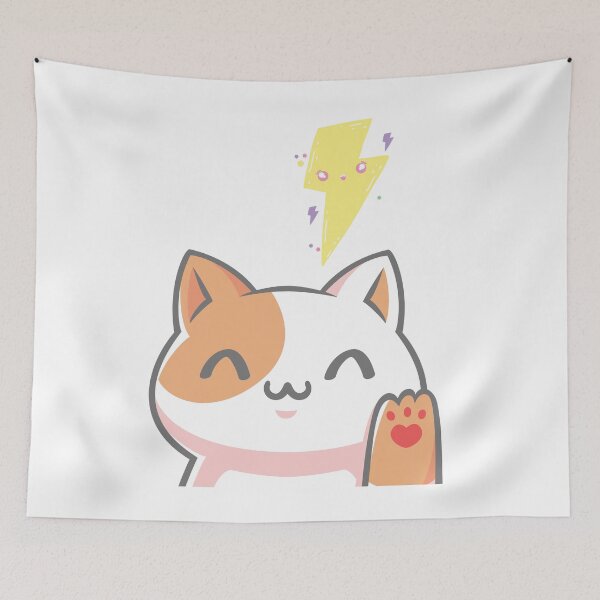 Item preview, lightning cat | neko designed and sold by Sandeaux Designs.