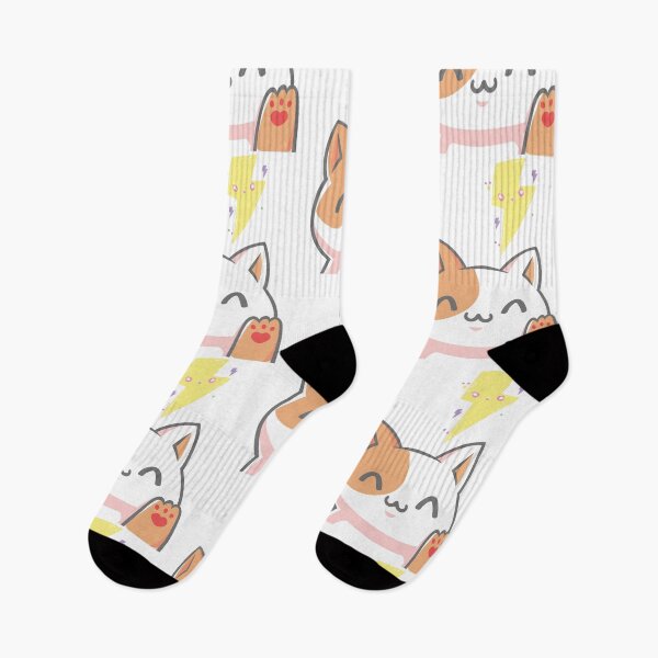 Item preview, lightning cat | neko designed and sold by Sandeaux Designs.